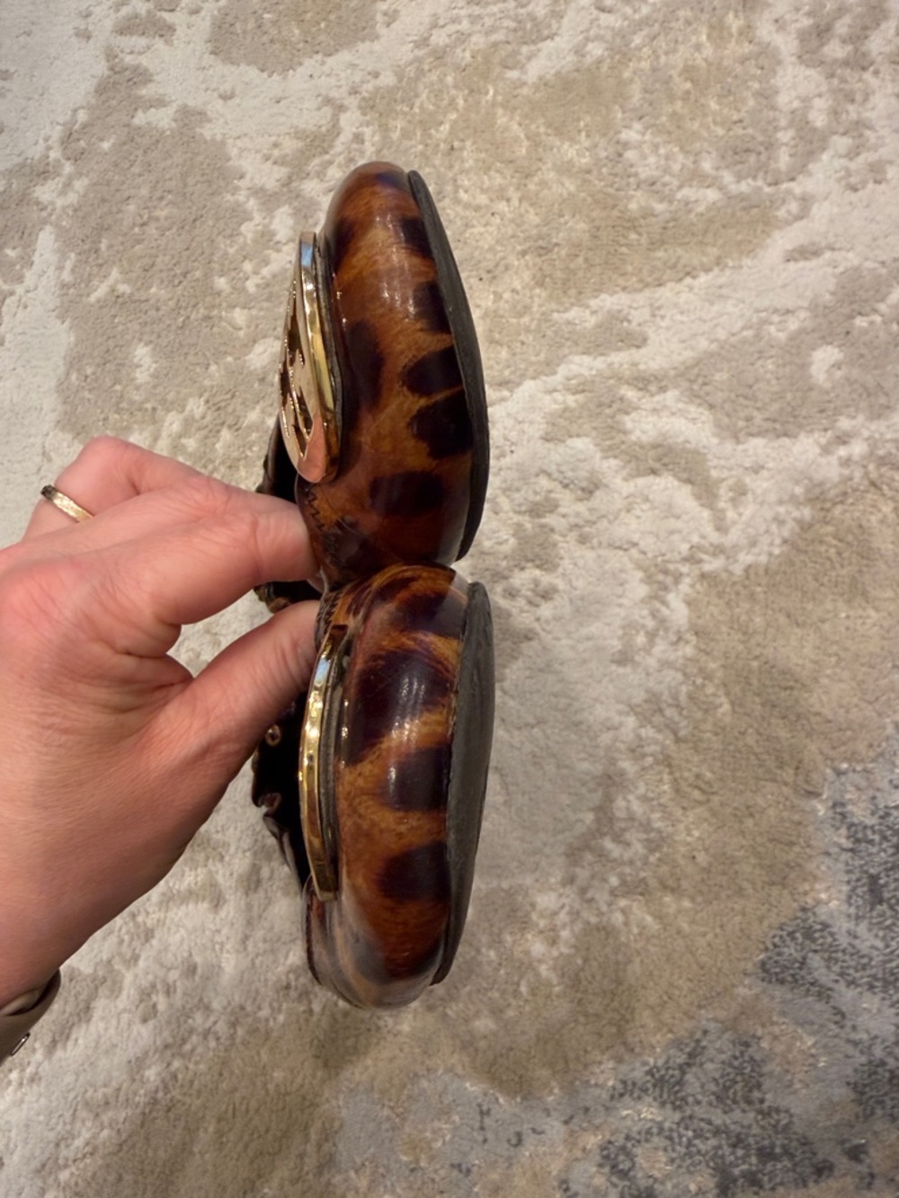 Tori Burch animal print flats Sz 7.5 - Picture 3 of 8